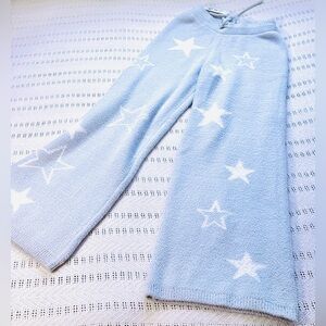 Cozy Light Blue Star lounge pants